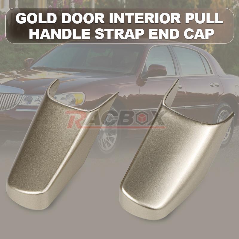 New Set of 2pcs Door Pull Strap End Caps for Lincoln Town Car 2003-2011