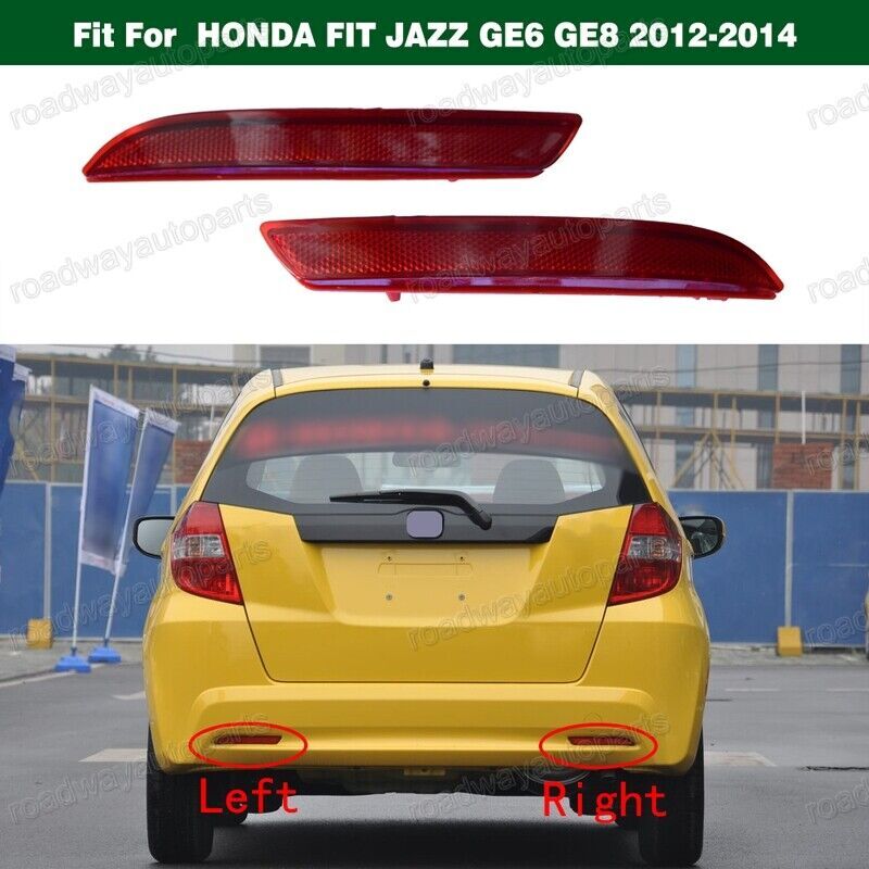 1Pair Rear Bumper Reflector lamp Left Right for HONDA FIT JAZZ GE6 GE8 2012-2014