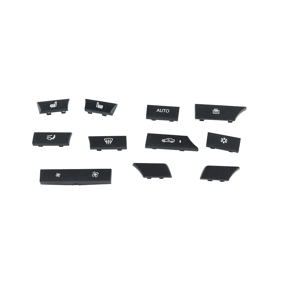 Car 11Pcs A/C Heater Button Cap Covers Set 61319313922 Fits for BMW 5/6 Series