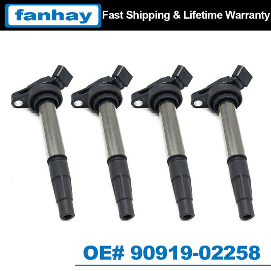 4PCS Ignition Coil 90919-02258 673-1310 for Toyota for Corolla Prius