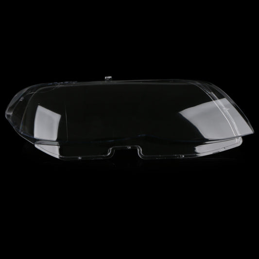 Transparent protective cover for right front headlight lens, suitable for BMW X5 E53 530i 544i (models 04-06).