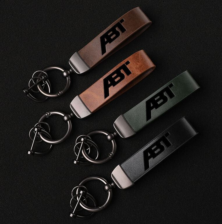 Side fender stickers and badges for Audi ABT cars, stainless steel, black, 2-piece set