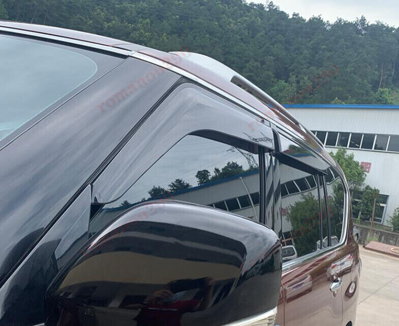 for Nissan Armada 2017-2024 Smoke Window Visors Sun Rain Guard Vent Deflectors
