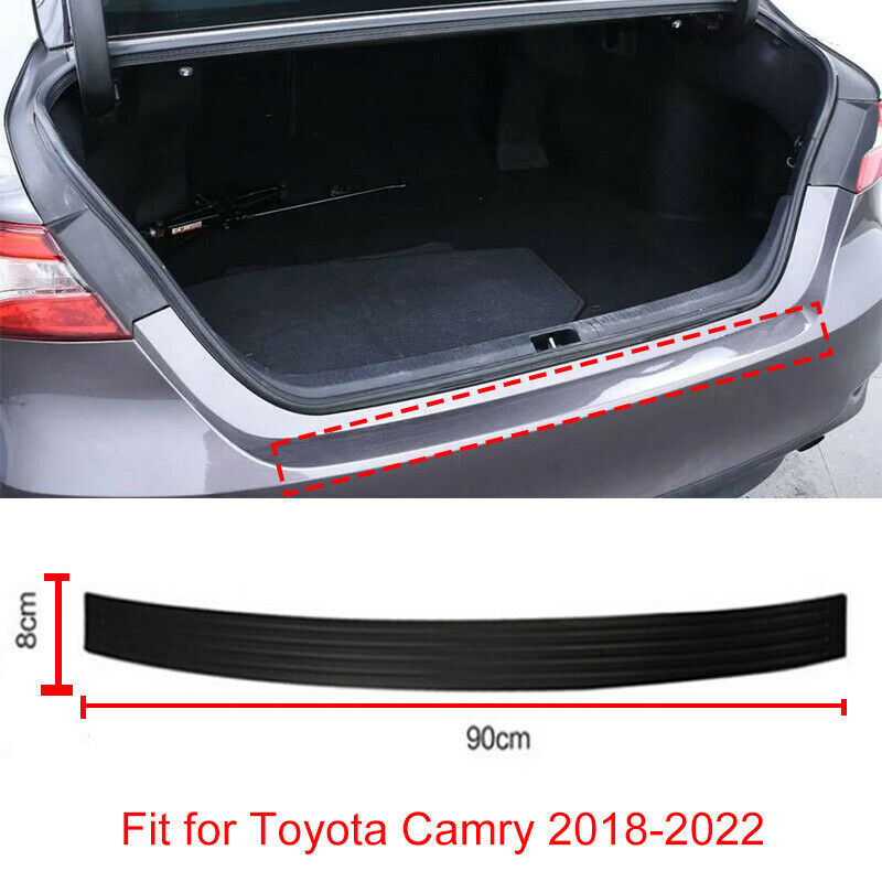 2018-2022 Black Soft Rubber Rear Bumper Sill Plate Protector for Toyota for Camry