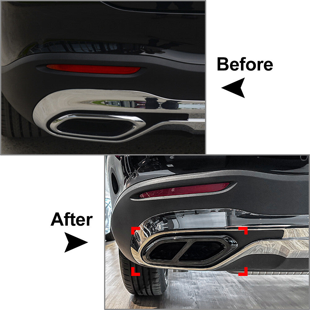 Exhaust Tail Pipe Muffler Tip Cover Trims for Mercedes Benz GLC Class X254 2022+
