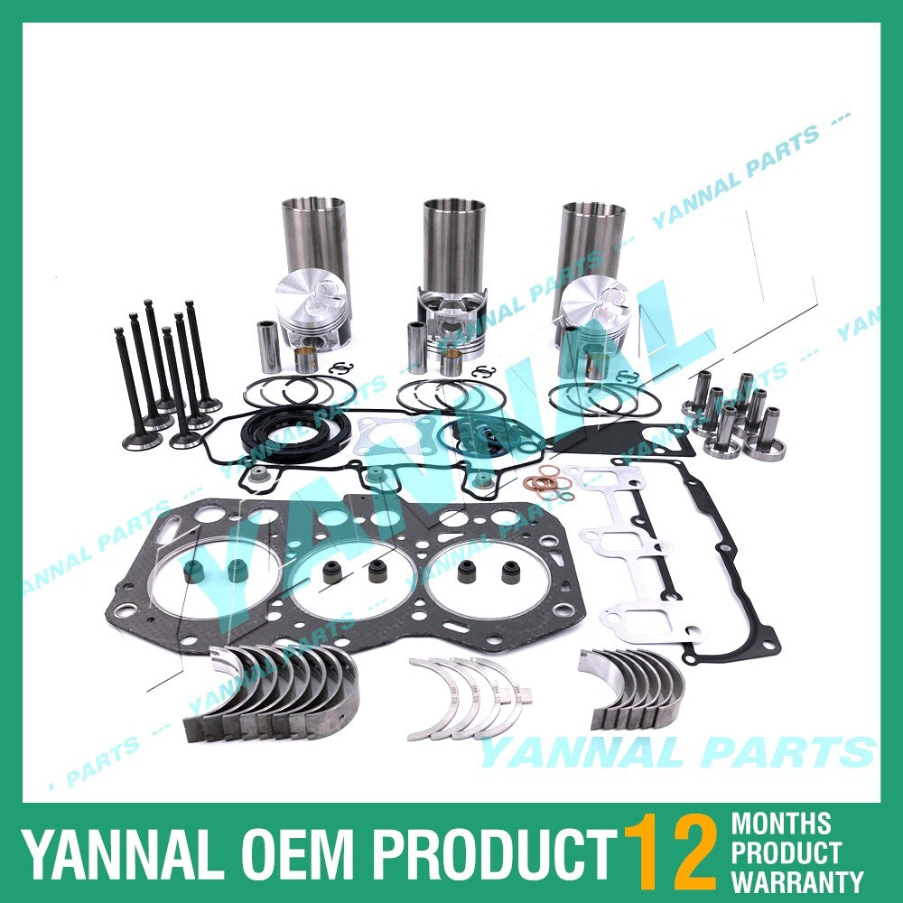 TK3.76 Engine Rebuild Kit with Shim Bearing Valve for Yanmar Diesel Engines