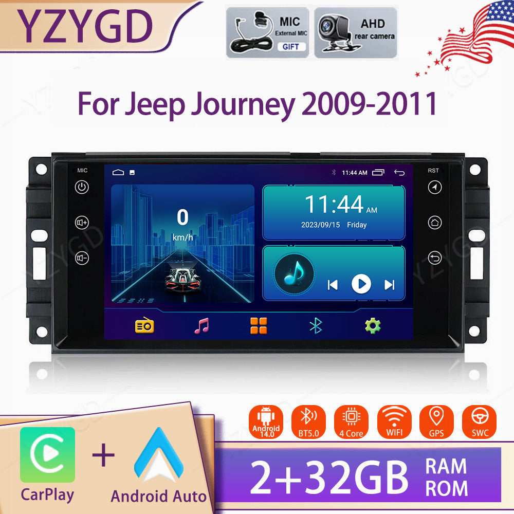 for Jeep Journey 2009-2011 Android Auto Carplay Car Radio Stereo GPS Navi Screen
