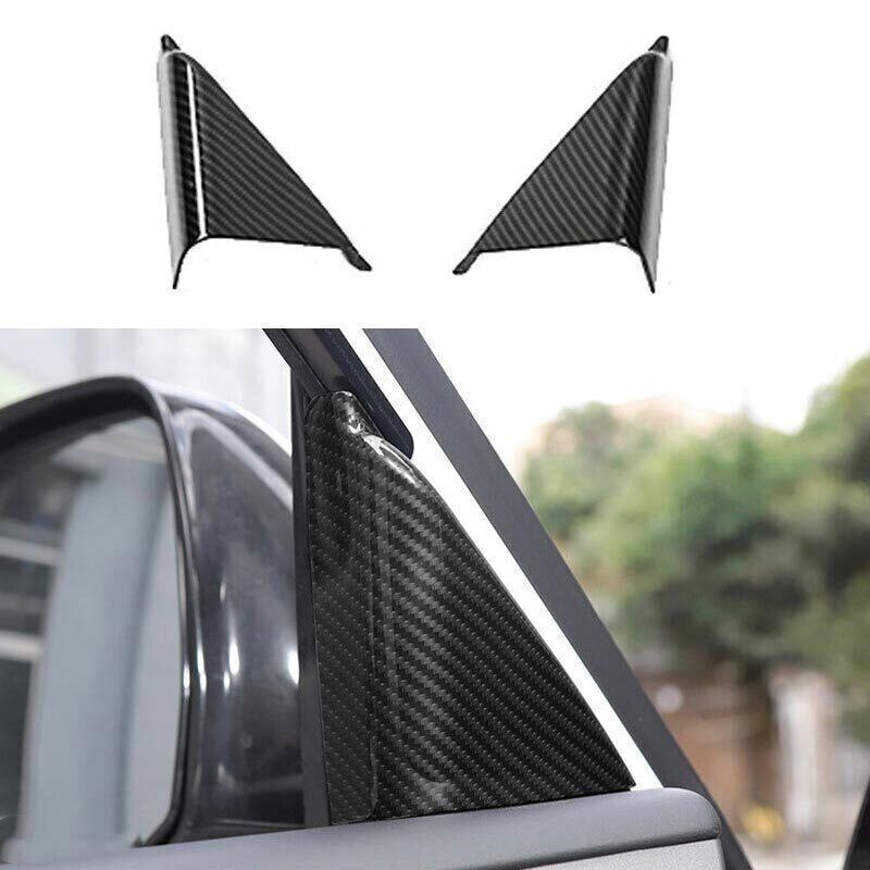 for Nissan Armada Patrol 17-24 Carbon Fiber A Post Front Triangle Cover Trim 2X