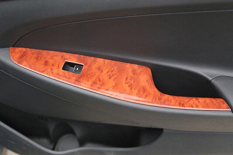 Fit for Hyundai for Tucson 2015-2018 Peach Wood Window Lock Lift Panel Frame Trim 4