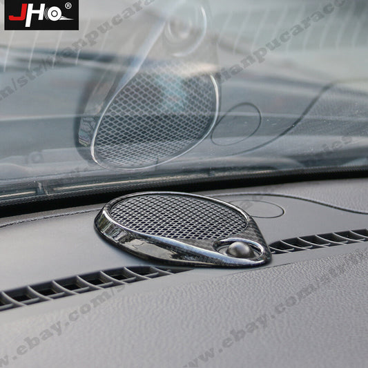 Carbon Fiber Car Dashboard Speaker Cover Trim Decor Cap for Jeep Grand Cherokee