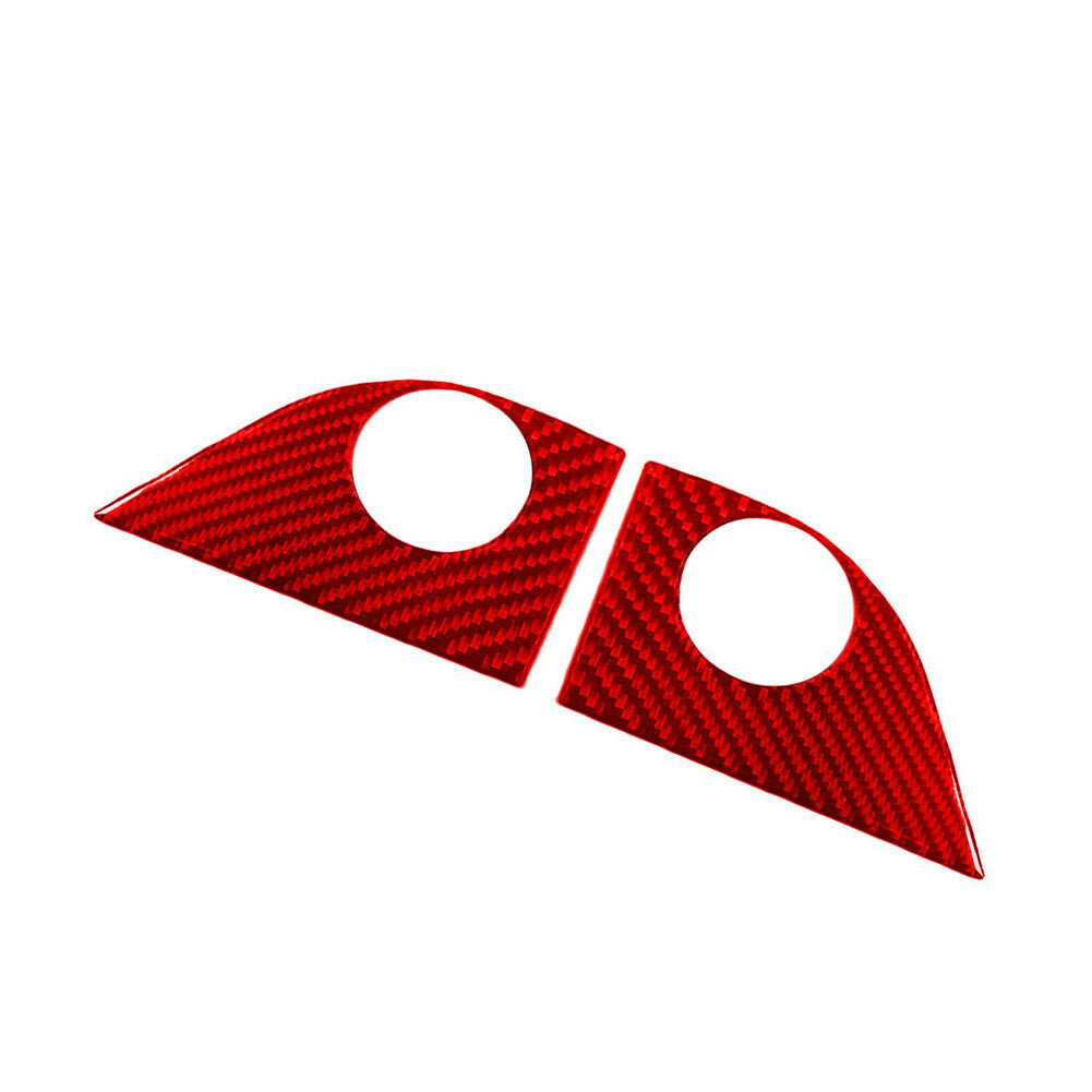 2Pcs Red Carbon Fiber Door's Pillar Cover Trim Type B for Chevrolet Sonic 12-16