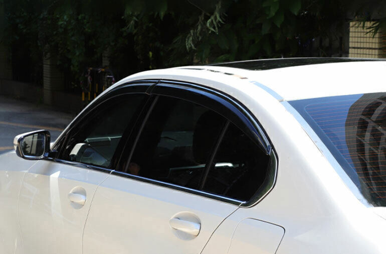 for BMW 3-Series G20 2019-2023 Window Wind Visor Rain Guard Vent Deflector Black
