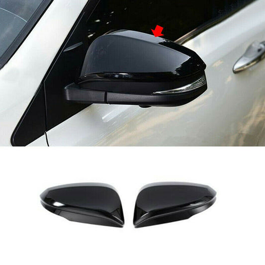 Glossy Black Rearview Mirror Protective Cover Trims for Toyota Venza 2021-2023