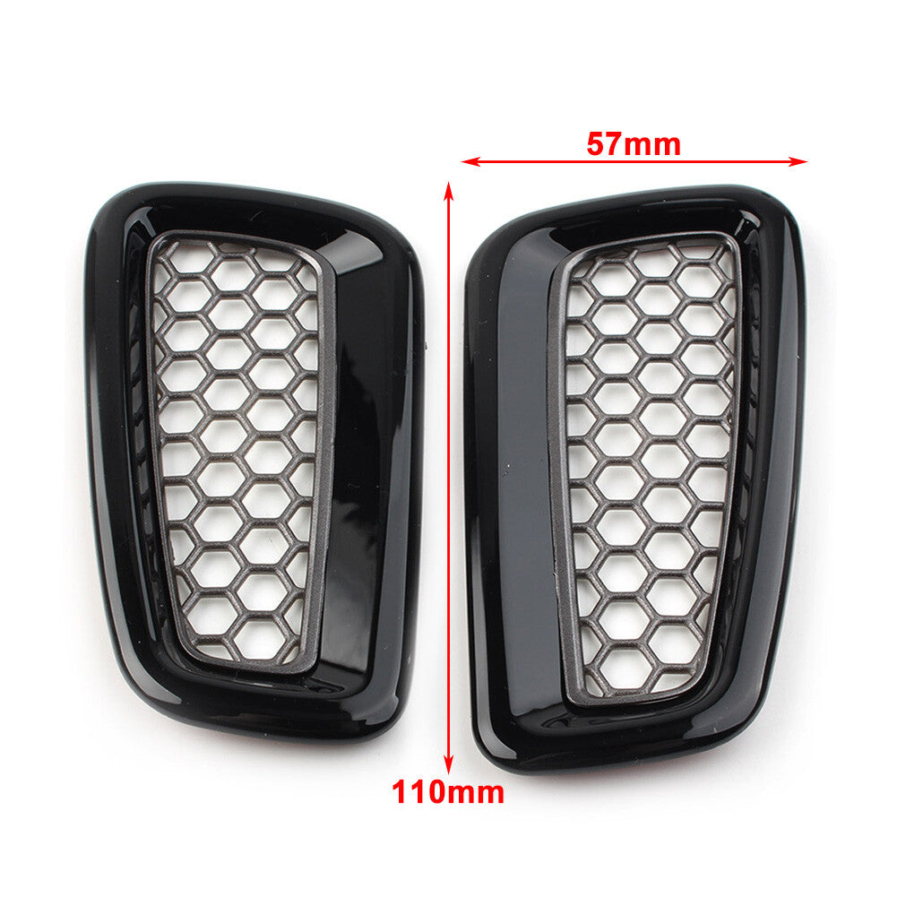 for Honda for Civic 11th 22 Up 2x Black Honeycomb Inner Dash Side Air Vent Cover