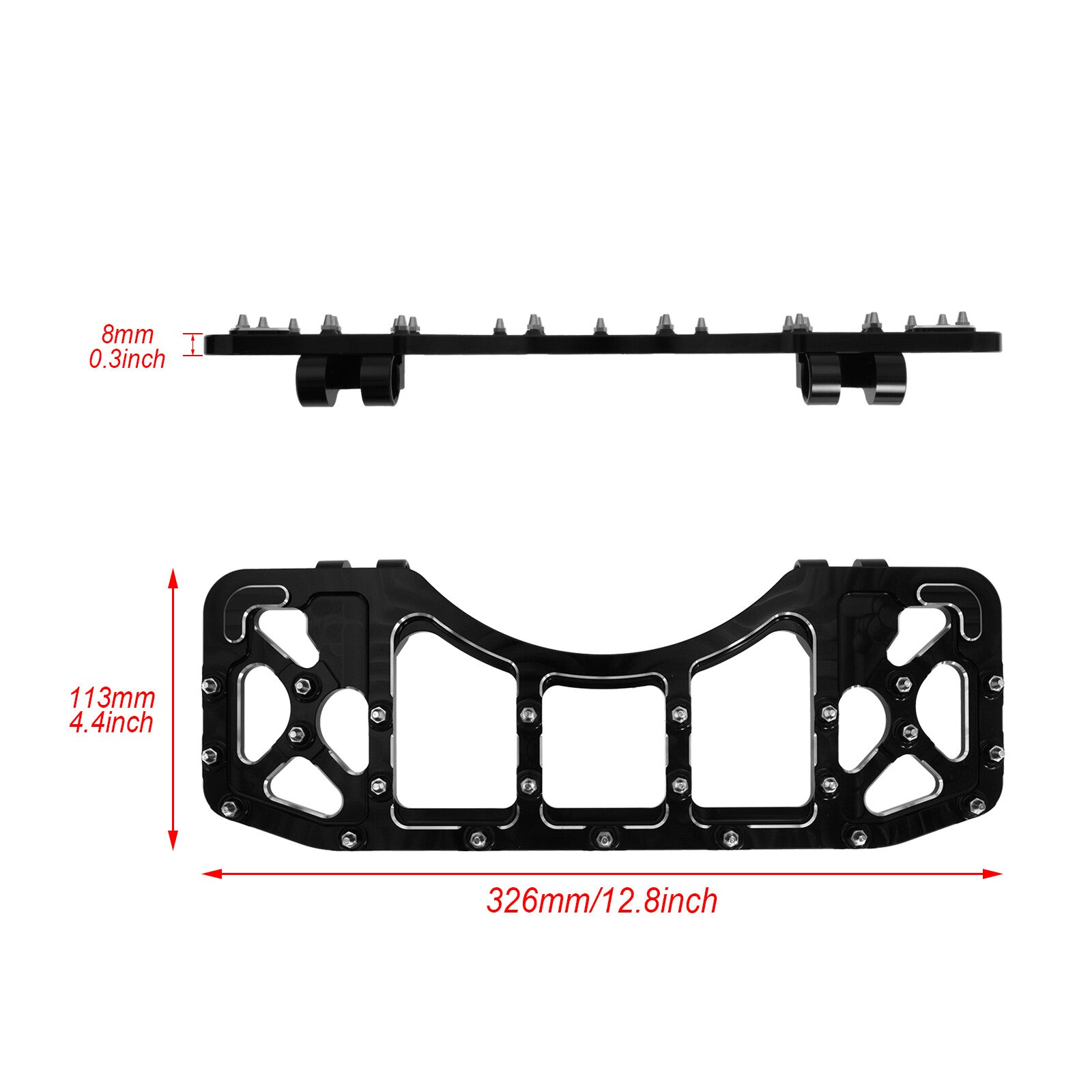 Black MX Anti-Skid Foot Pegs Floorboard for Harley Touring Electra Road Glide