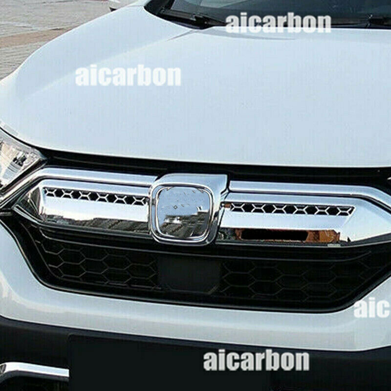 Chrome ABS Front Grill Upper Moulding Decor Cover for Honda CRV CR-V 2020-2022