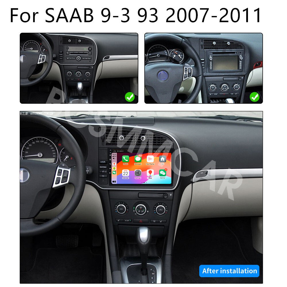 Car MP5 Player Stereo Radio USB DVR WiFi GPS BT Fit for SAAB 9-3 93 2007-2011