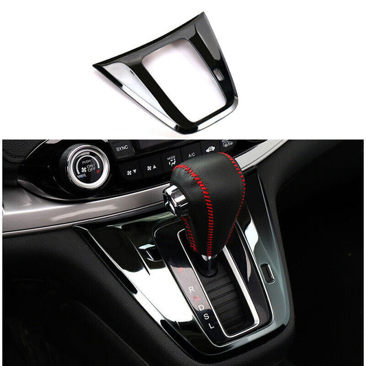 Black S.Steel central console gear shift panel trim for HONDA CR-V CRV 2012-2016