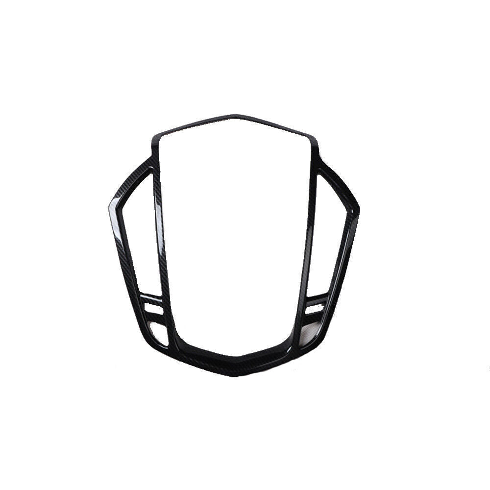 Middle Console Navigation Panel Trim for Cadillac SRX 2013-15 Black Carbon Fiber