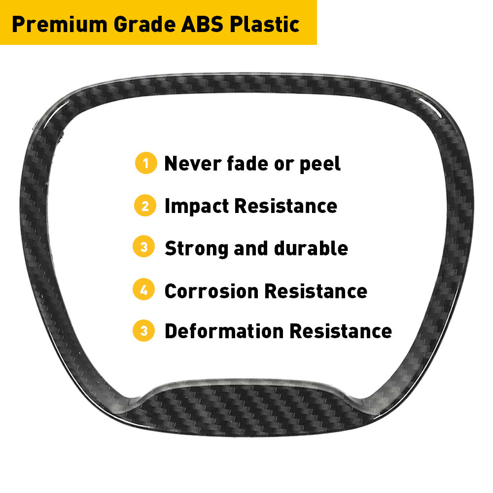 Steering Wheel Cover Trim Bezel For 2015+ Carbon Fiber for Dodge for Challenger Charger
