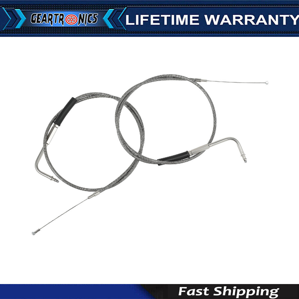Stainless Steel Throttle  Idle Cable Set fits for Harley Davidson 42 KY