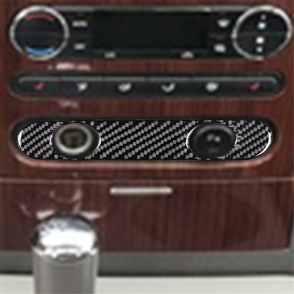 1pcs for Ford F-150 FX4 Red Carbon Fiber Cigarette Lighter Panel Interior Trim B