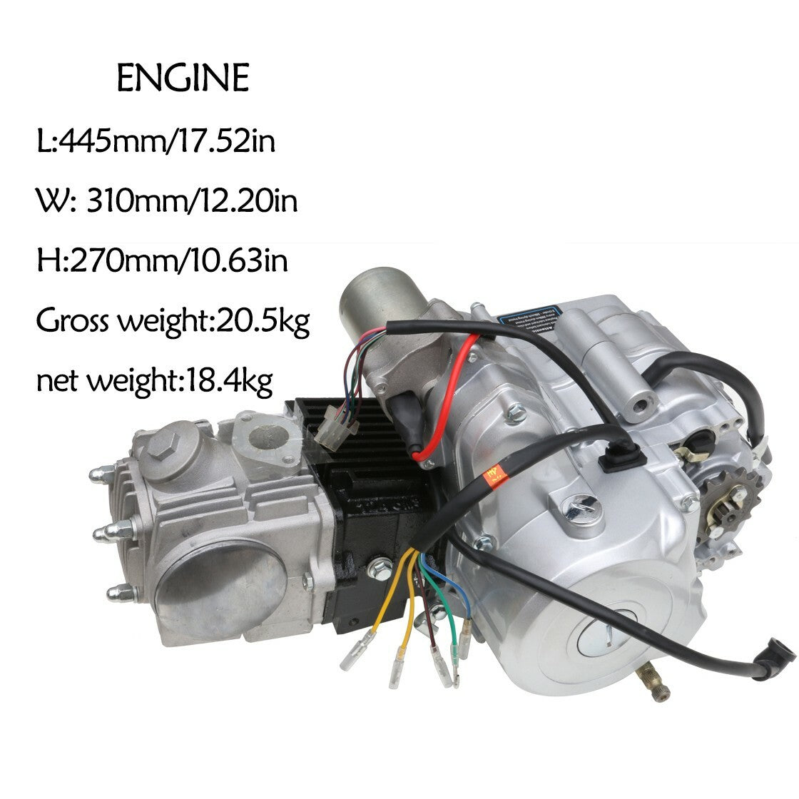 125cc Semi Auto Engine Motor 3+1 Reverse For 110cc 90cc ATV Quad Go kart Buggy