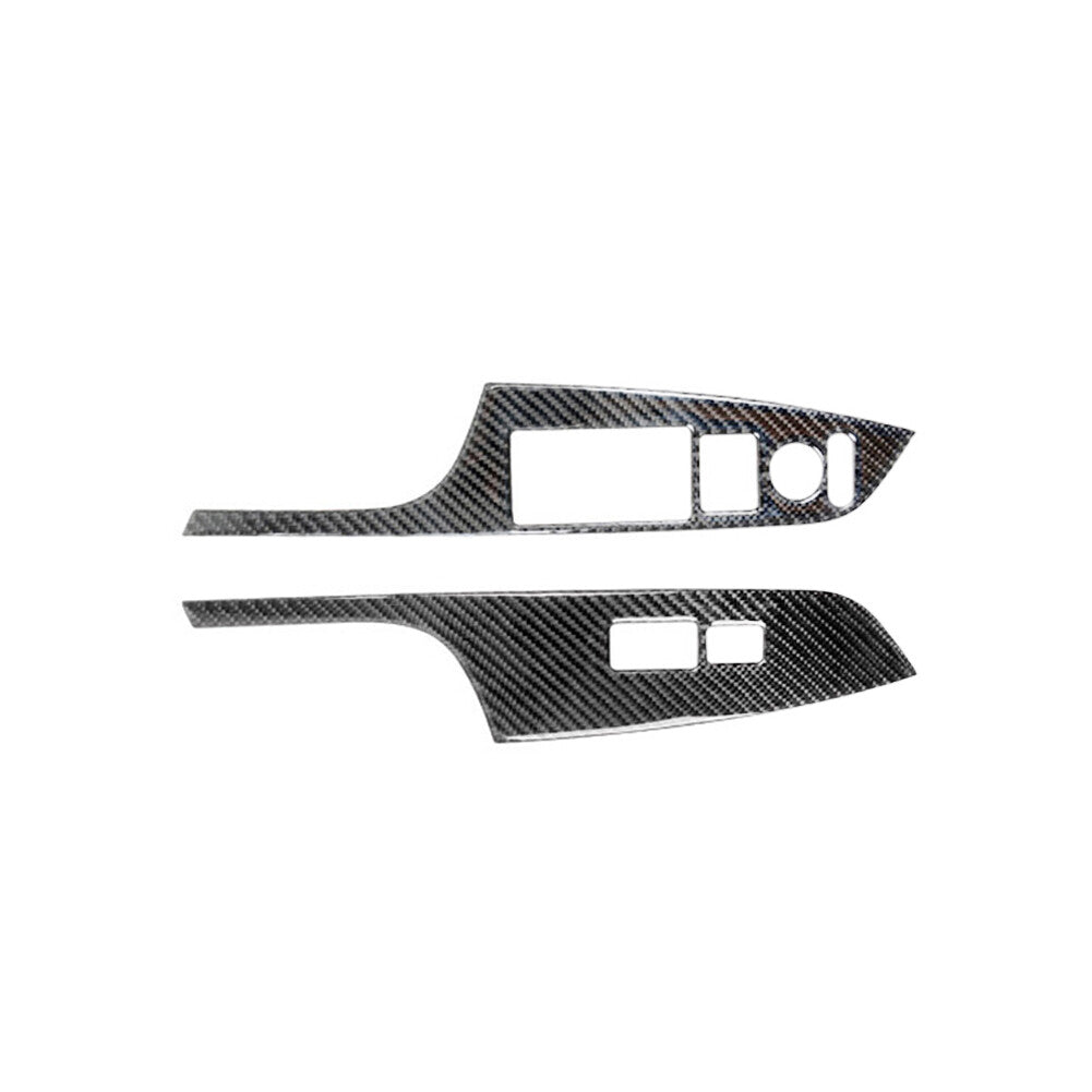 Carbon Fiber Front Window Lift Panel Cover Trim for Honda CRV CR-V 2012-2016