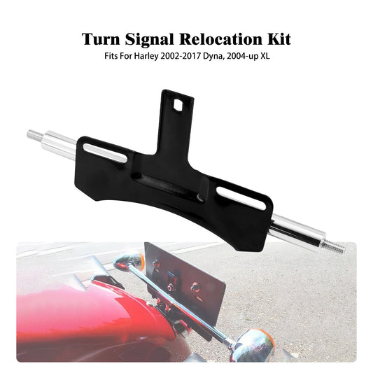 License Plate Mounted Turn Signal Relocation Kit for Harley Sportster XL 04-2022