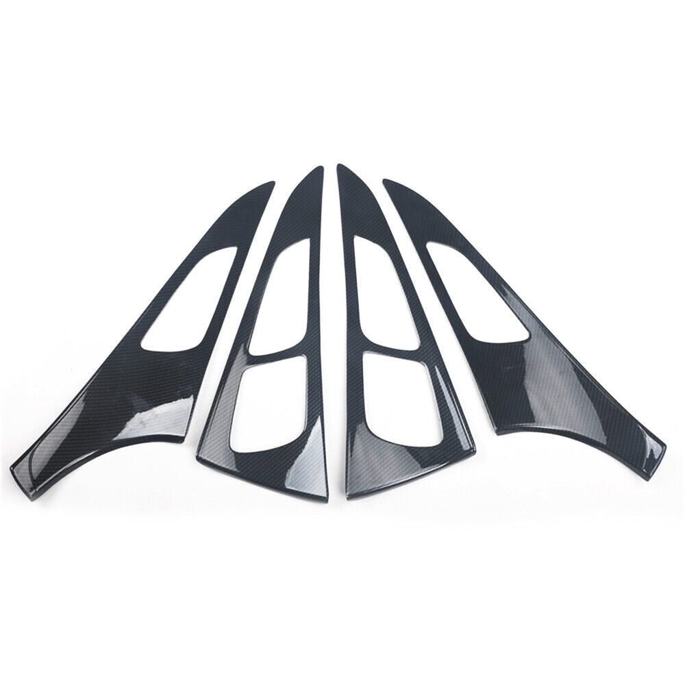 Inner Door Panel Cover Decor Trim 4PCS Fit for Audi A6L 2012-2018 Carbon Fiber