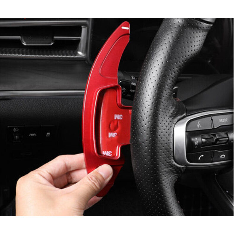 for Kia K5 2021-2023 Red Aluminum Steering Wheel Shift Paddle Shifter Extension