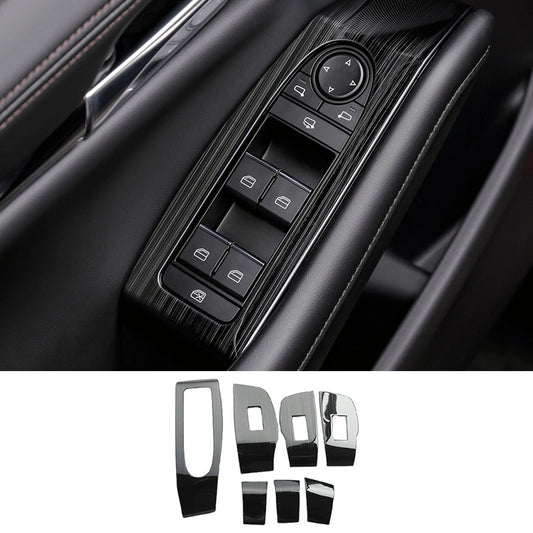 7P for Mazda 3 Axela 2019-22 Black Titanium Window Lift Panel Switch Cover Trim