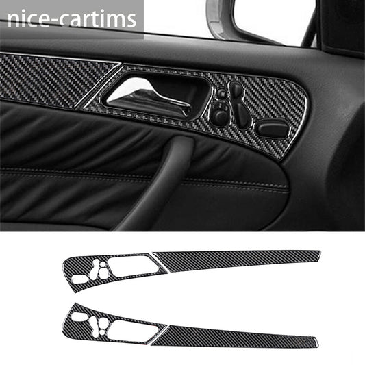 for Benz C Class W203 05-07 Carbon Fiber Interior Front Door Handle Panel Trim¡Á4