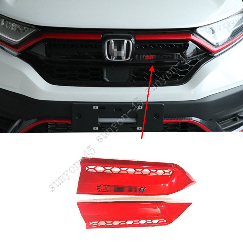 for Honda CR-V CRV 2020-2022 ABS Red Front Bumper Grille Mesh Molding Cover Trim