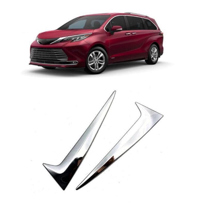 for Toyota for Sienna 21-24 ABS Chrome Rear Window Side Triangle Strip Cover Trim 2P