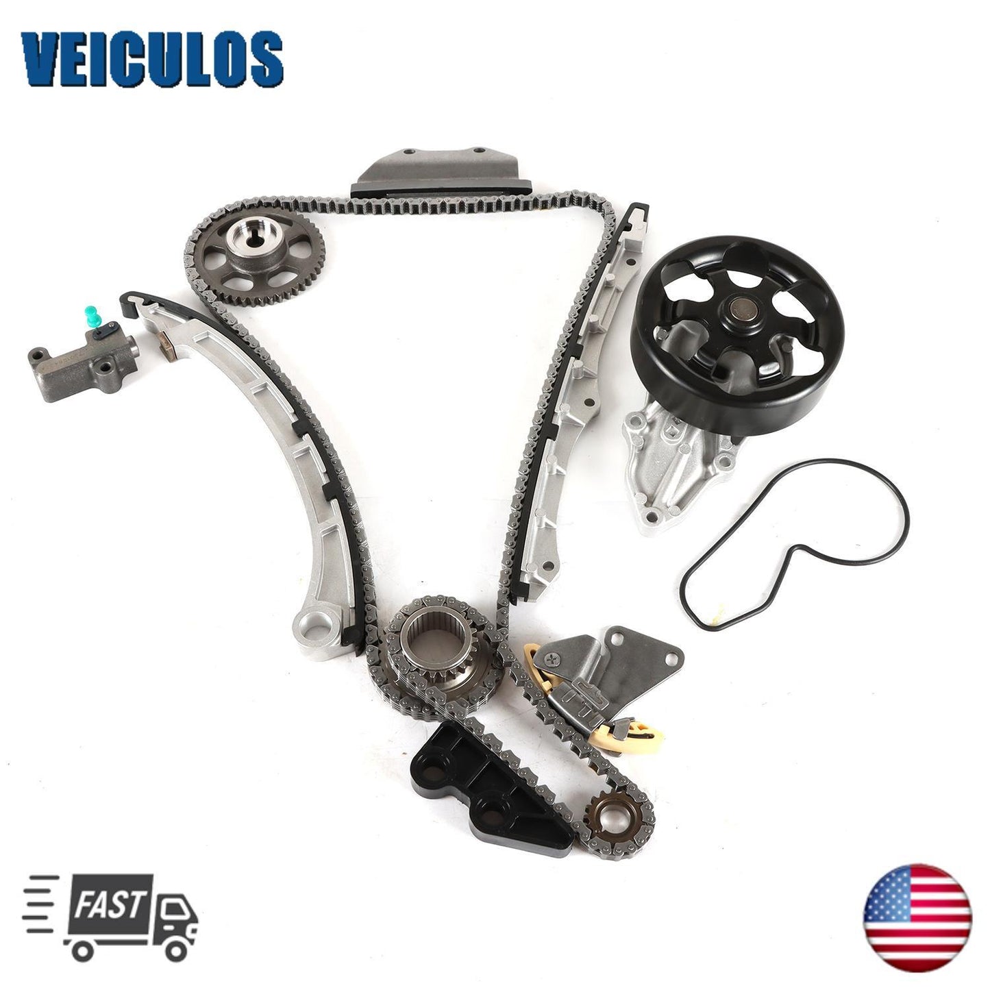 Timing Chain Kit Water Pump for 01-09 for Toyota for Camry RAV4 Matrix Solara 2.4L 2AZFE