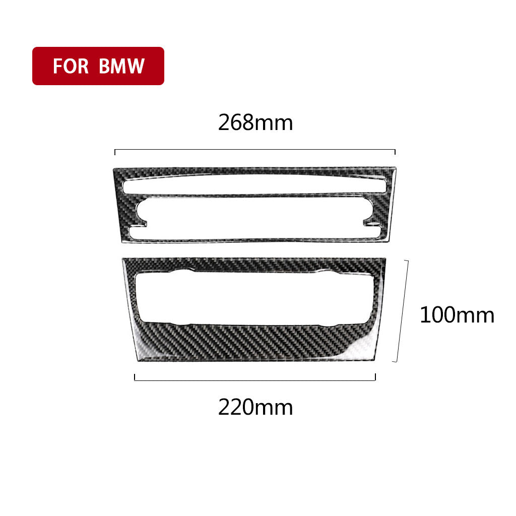 Carbon Fiber Air Conditioning CD Control Panel Decor Trim for BMW E90 2006-2011