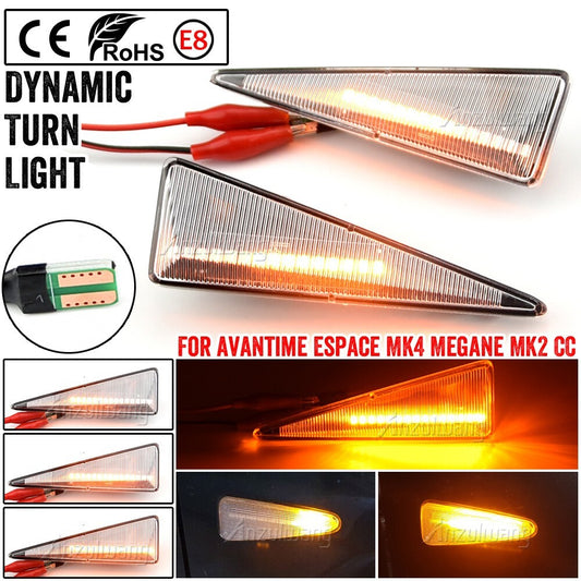 Dynamic Side Marker Turn Light For Megane for Renault Avantime Espace Scenic Thalia