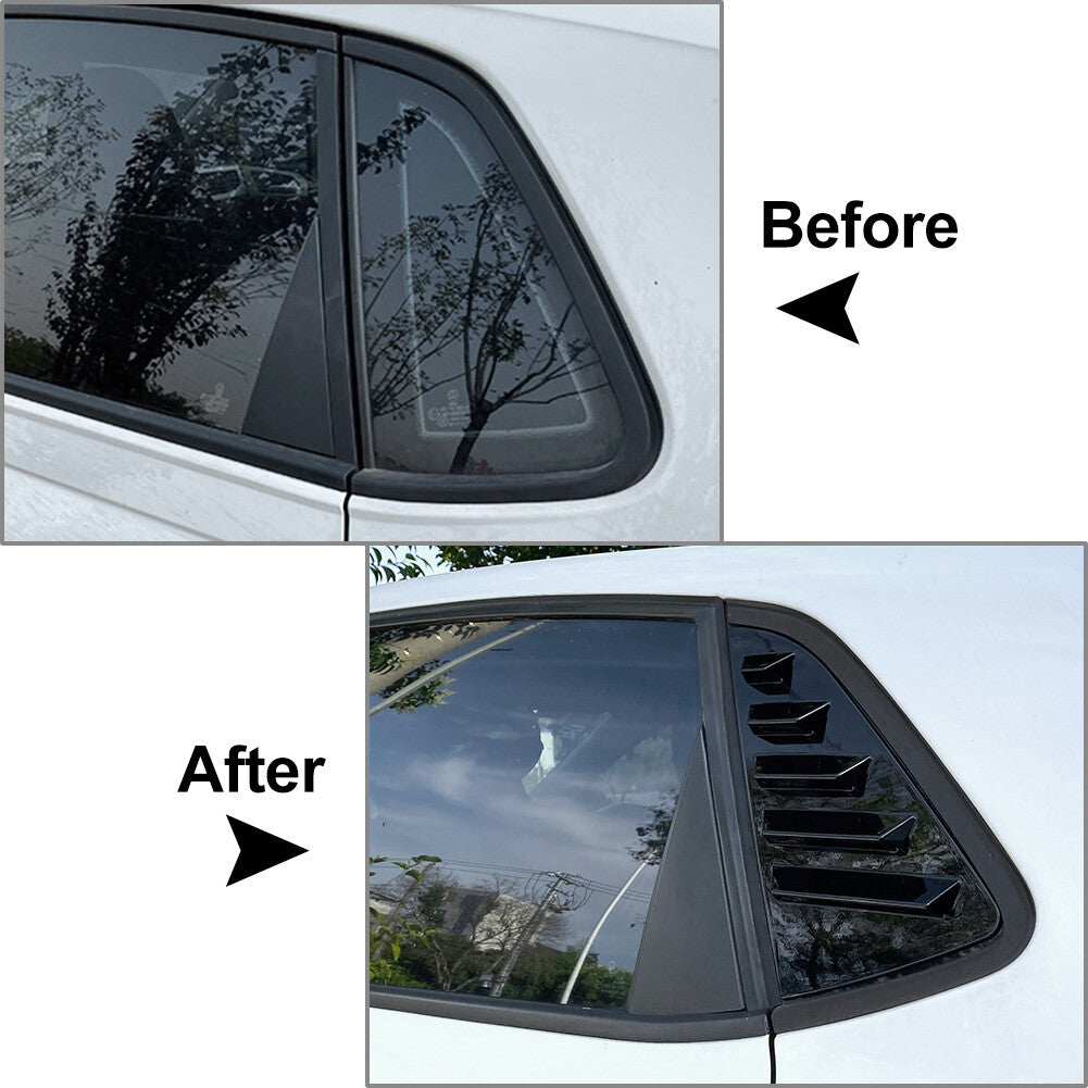 Rear Side Window Louver Vent Trim Cover for VW Polo MK6 2018+