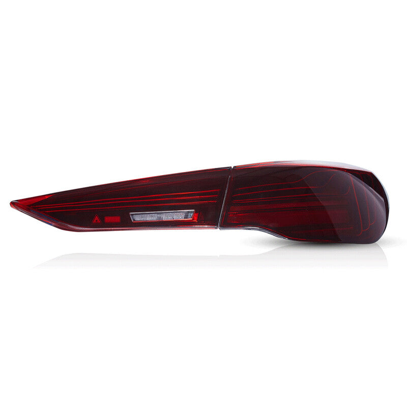 LH VLAND LED taillights for BMW 4 Series 2020+ G22 G23 G26 G82 M4 CSL with red lens.