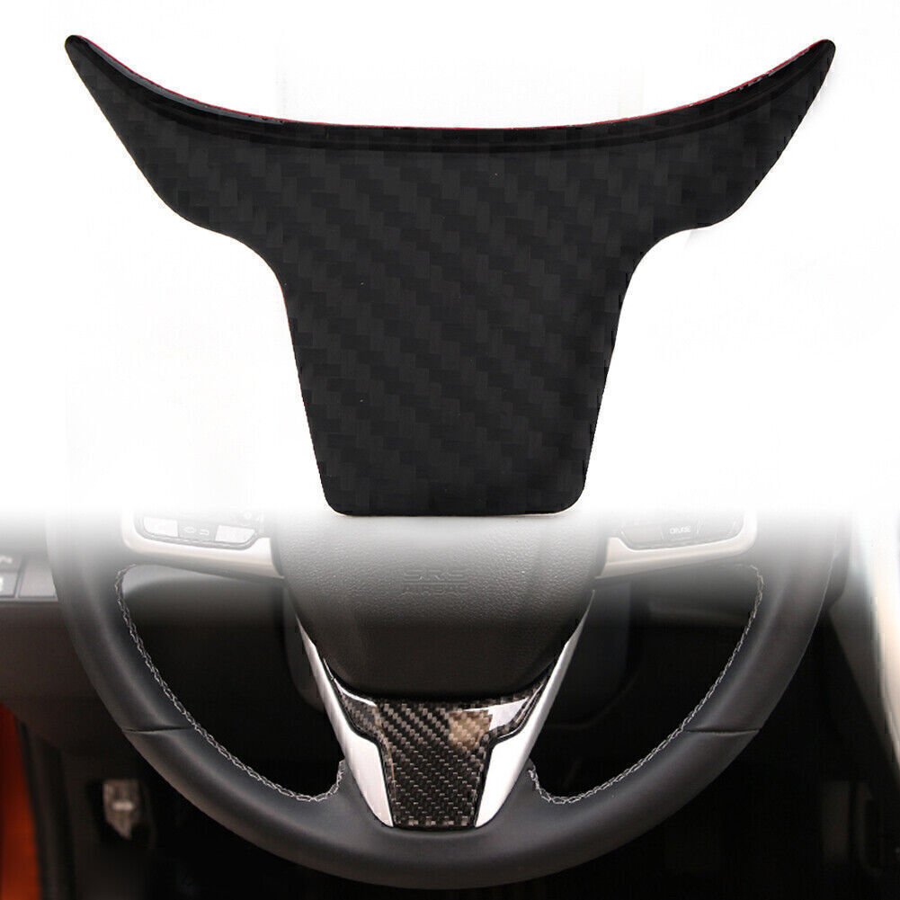Interior Inner Steering Wheel Cover Trim Carbon Fiber for Honda for Civic 2016-2021