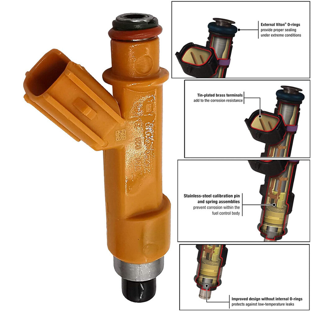 4PCS Fuel Injectors Fit for Toyota for Camry for Lexus HS250H 10-12 FJ453 23250-0M010