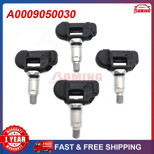 4-piece new Tire Pressure Sensor (TPMS) a0009050030, suitable for Mercedes-Benz W204, W205, and C204.
