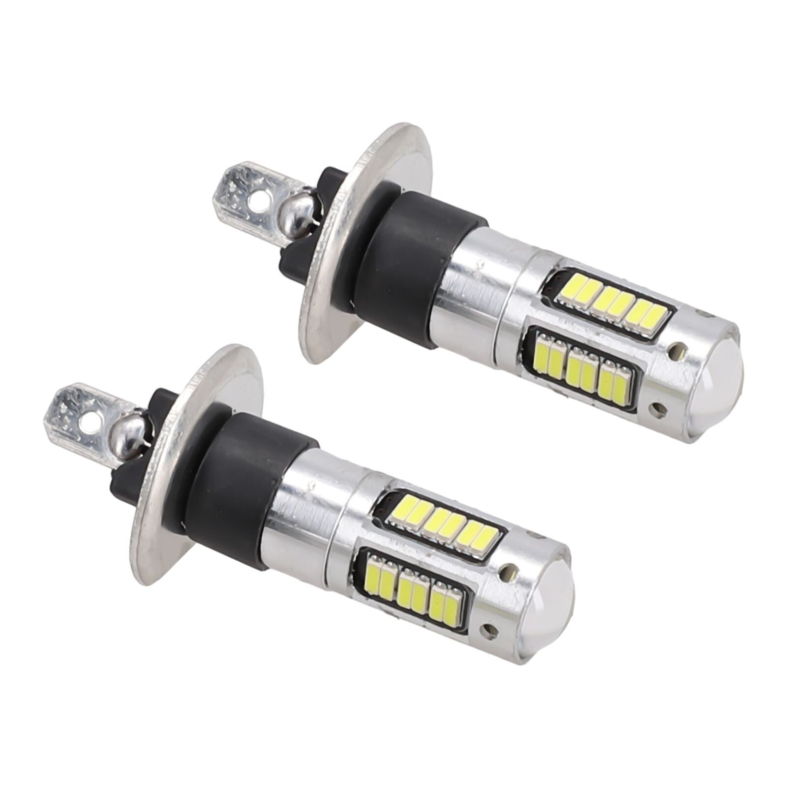 H1 LED Fog Light Kit, High-Gloss HID 12-24V 6000K Xenon White Bulbs (2 Pieces)
