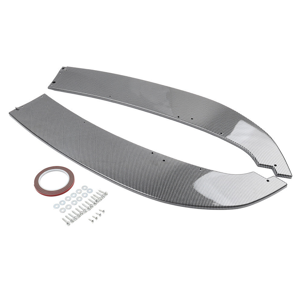 Front Bumper Spoiler Lip for BMW 3 Series E90 E91 M Sport LCL Carbon Fiber Black