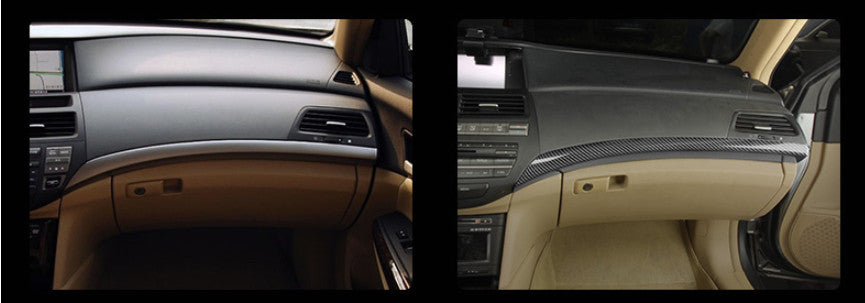 Carbon Fiber Central Console Dashboard Strip Trim FOR 2008-2012 for Honda Accord 8th