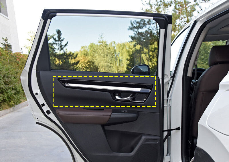 for Honda CR-V 2023-2024 Black Wood Grain Inner Door Bowl frame Panel Strip Trim