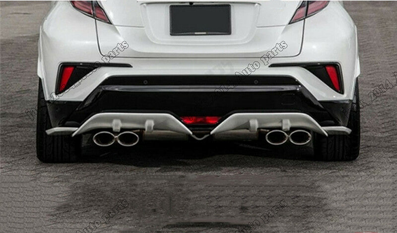 For 18-20 for Toyota C-HR CHR Unpainted Rear Bumper Diffuser Spoiler Lip Cover Trim