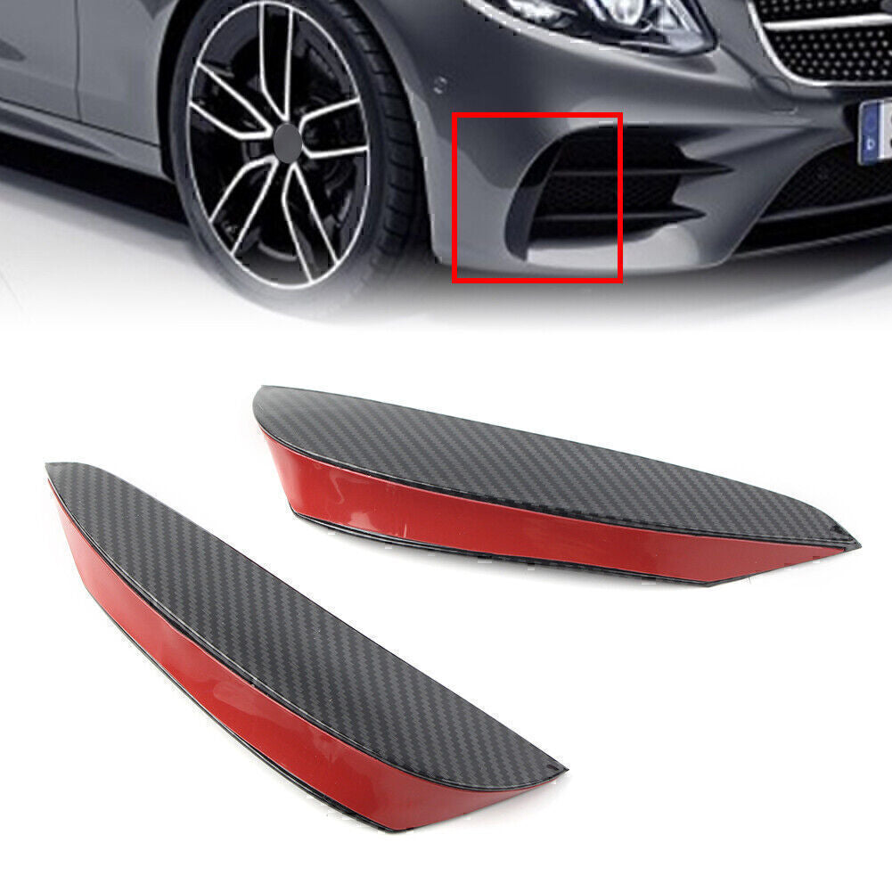 Front Bumper Canards Vent Flaps Carbon Fiber for Mercedes Benz E W213 Sport