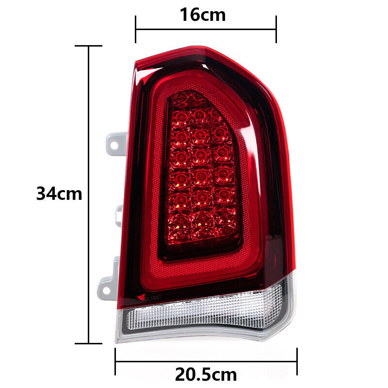 1-piece set of left black taillights for Chrysler 300 2015-2023 LED turn signals